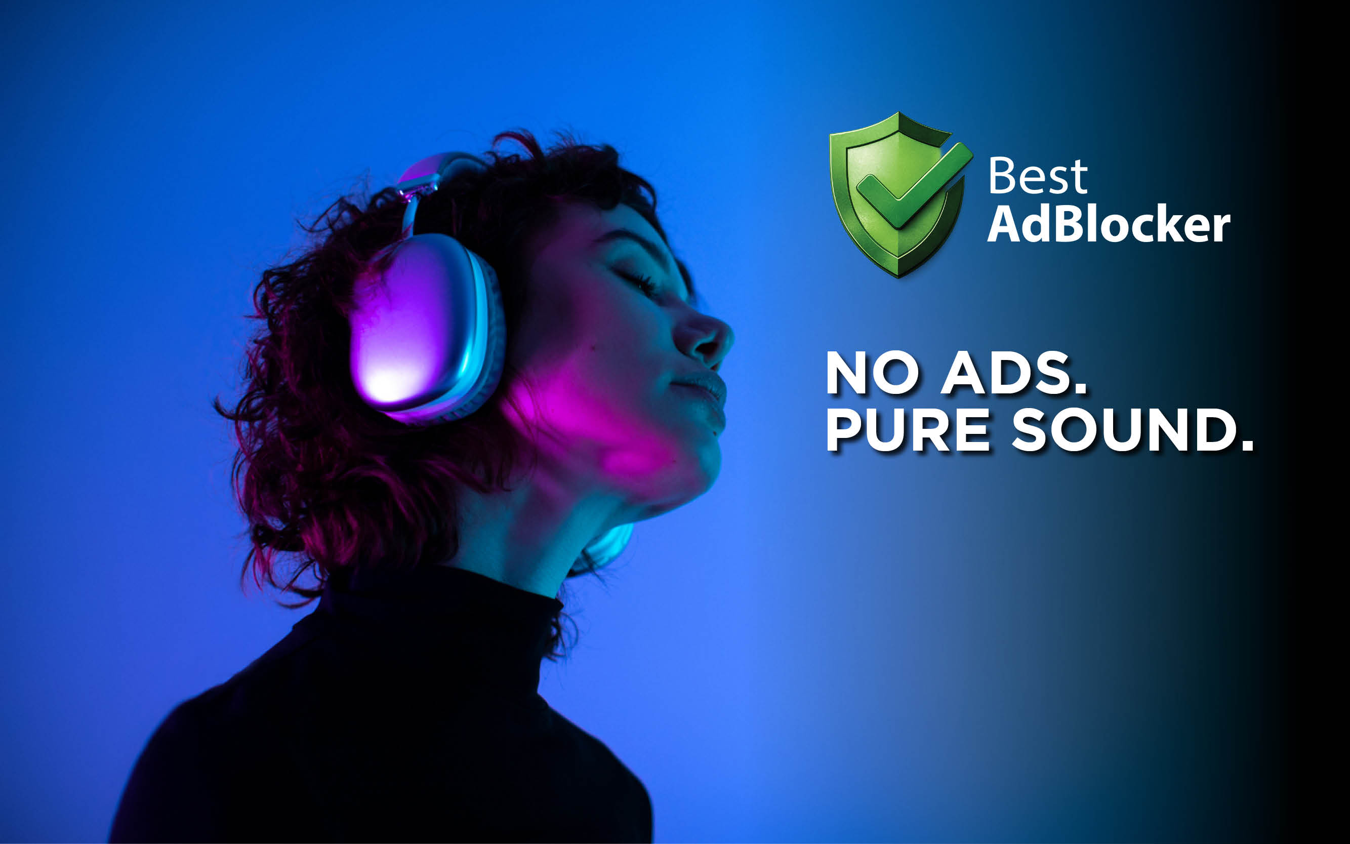 Best AdBlocker for music - No ads, pure sound. Listen to music without interruptions.